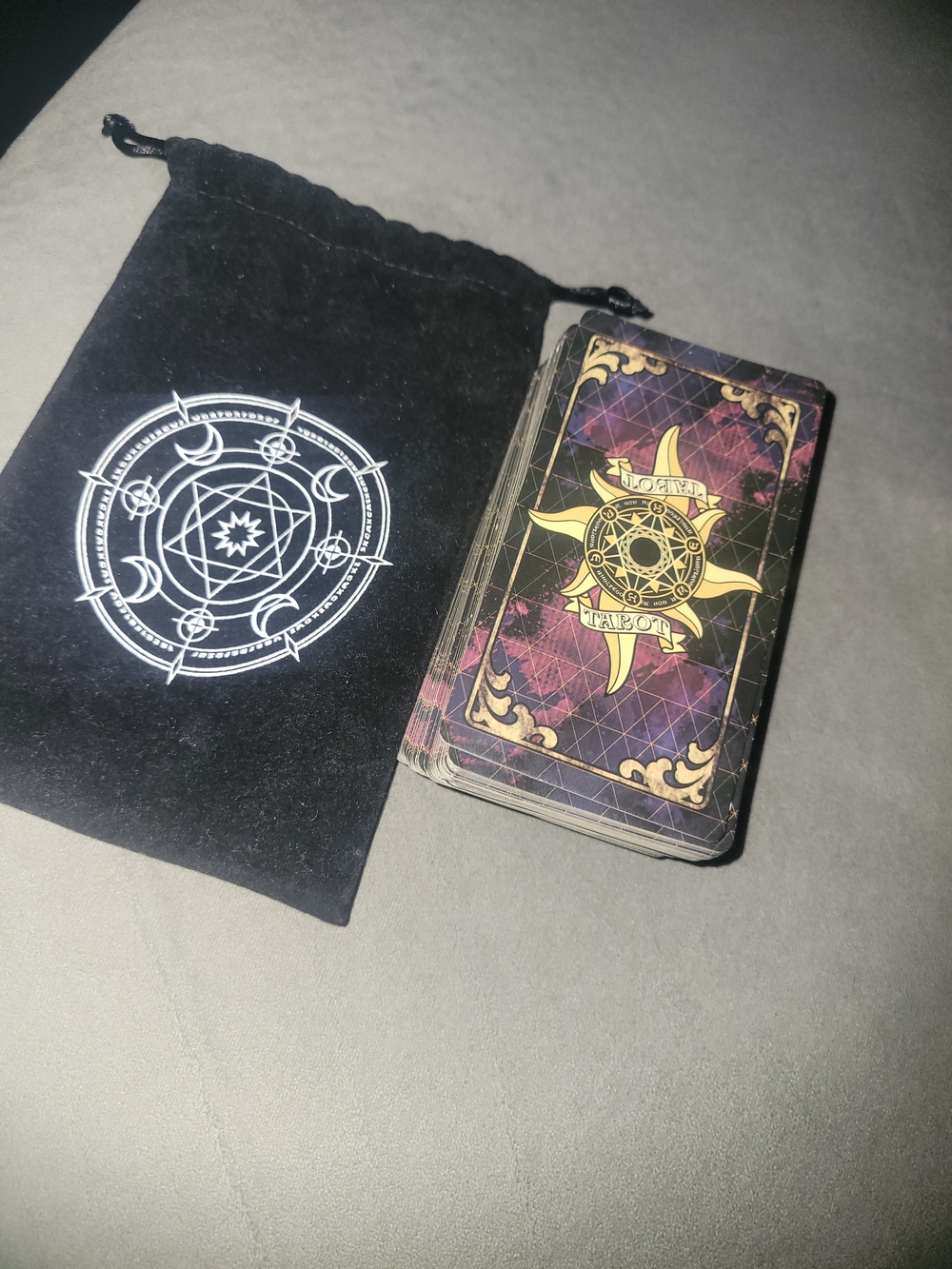 Mystic Tarot Card Deck with Velvet Pouch - EUC